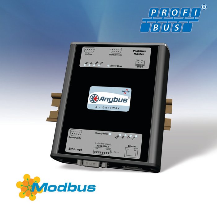 Interconnexion de réseaux Profibus et Modbus-TCP à l'aide d'une passerelle Anybus® X-gateway™